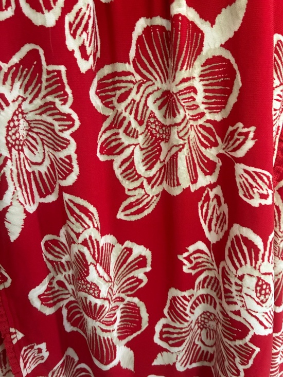 NWT Nautica Jeans Red and White Floral Top Size L - Picture 7 of 10